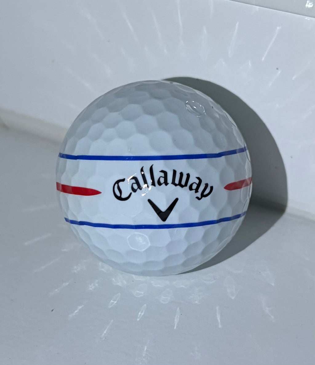 12 Mint (5A) Callaway Chrome Soft 360 Triple Track White & Yellow